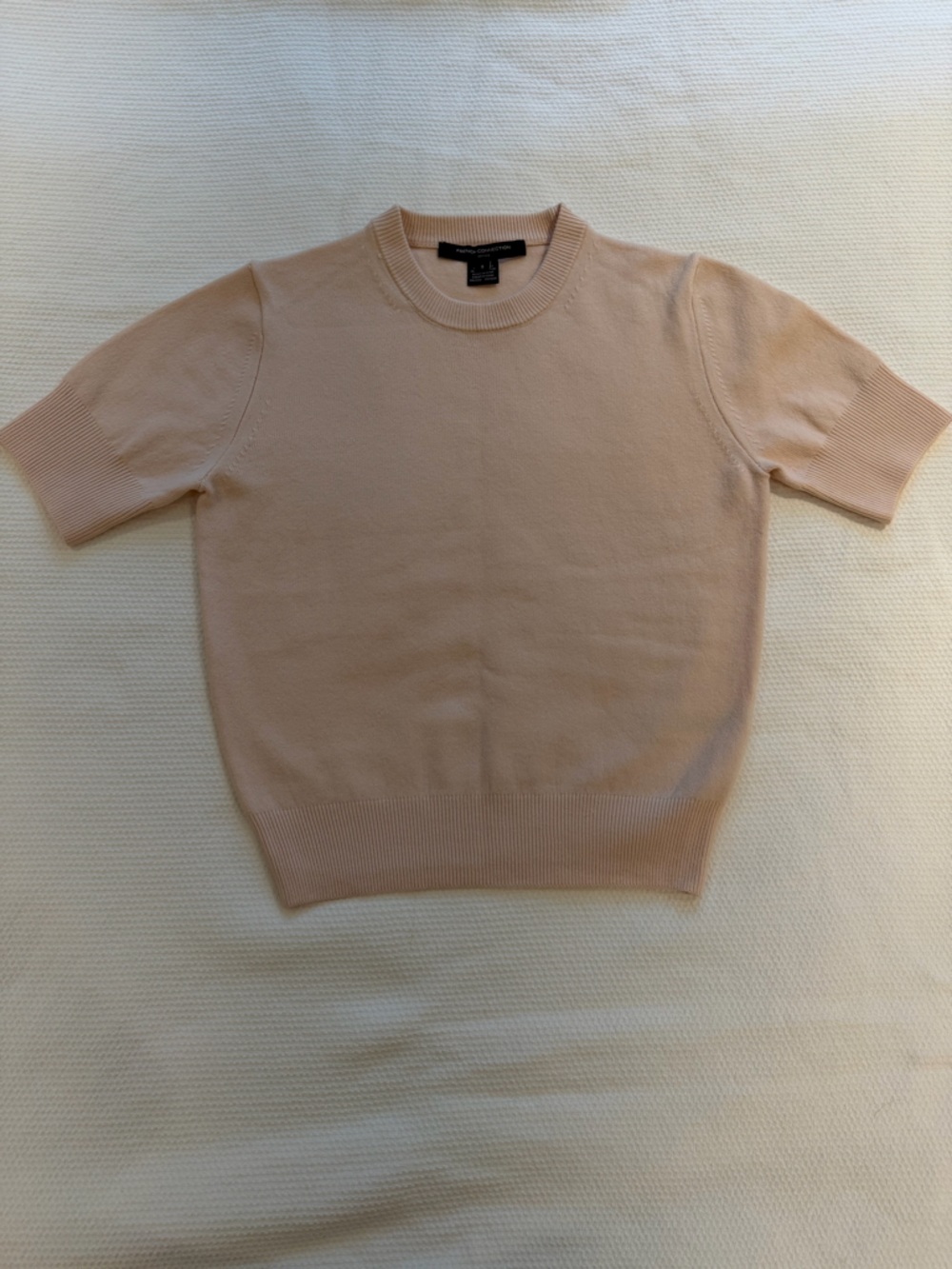 French Connection Blush Crewneck Short-Sleeve Sweater